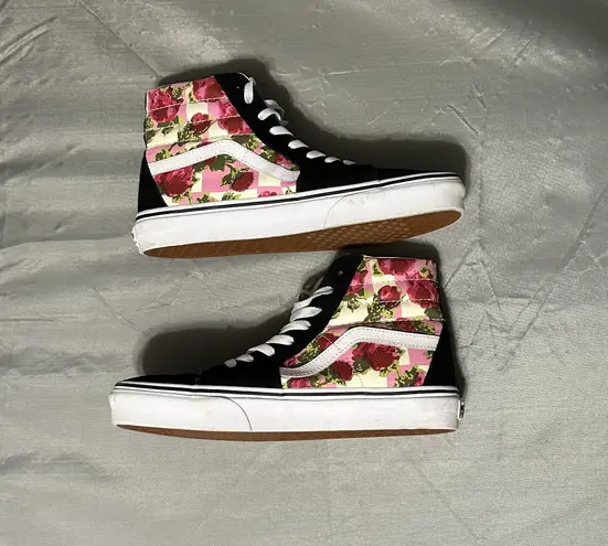 Vans Excellent Condition  SK8-Hi Romantic floral black and rose print 8.5