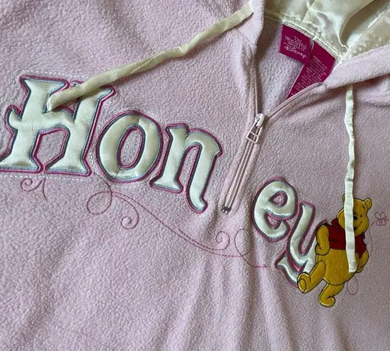 Winnie The Pooh Soft Pink Fleece Hoodie Jacket Women’s Plus Size 3XL A5
