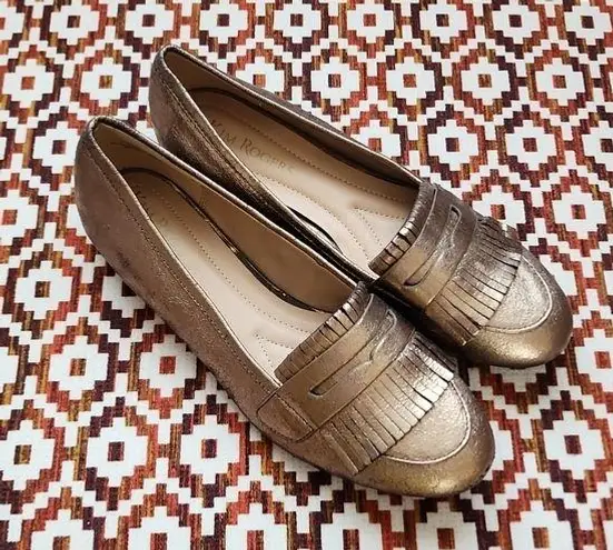kim rogers Patina Gold Metallic Loafers Size 7