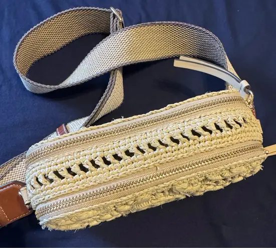 Tory Burch MINI MILLER RAFFIA CROSSBODY BAG
