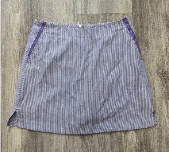 Lady Hagen Lady Hagen Golf Skort Seasucker Purple White Size 4 Athletic Activewear