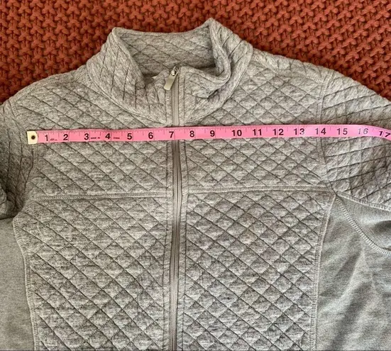 cj banks  Heather Gray Quilted Zip UP Jacket Size X 14W