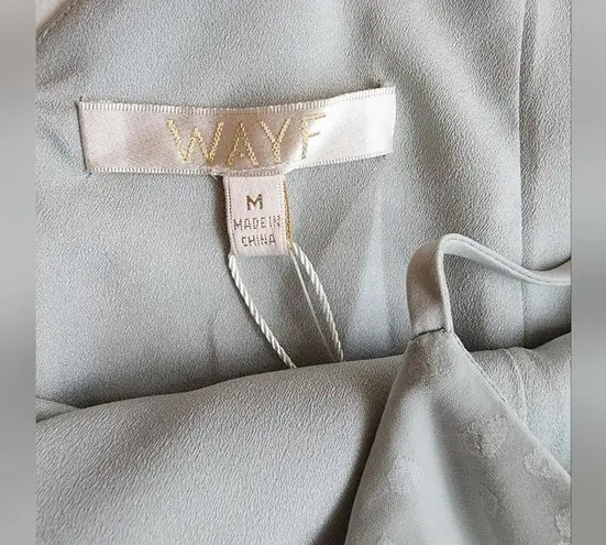 WAYF Clayton Asymmetrical Slip Dress Light Blue size M NWT
