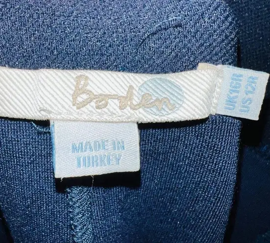 BODEN Skinny Minnie Pants Ponte Knit Zip Ankle Navy Blue women's size 10R