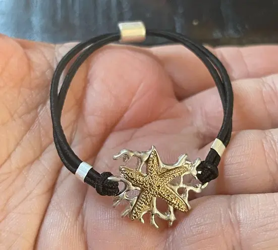 Boutique Two Tone Nautical Starfish Bracelet Hair Tie Ponytail