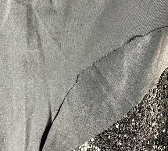 L'Agence L’AGENCE Black Lace Short Sleeve Bodysuit Size XS