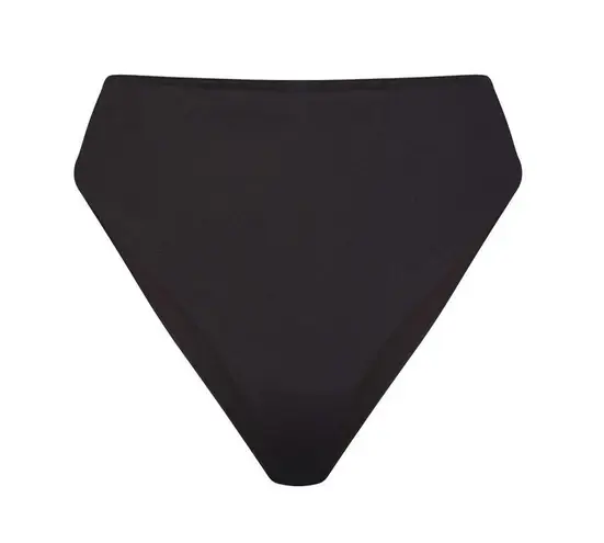 SKIMS onyx mid waist swim bottom | bathing suit bottoms | black bikini bottom
