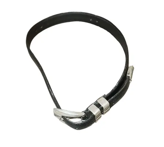 Men's Unbranded Black Leather Belt Size 34