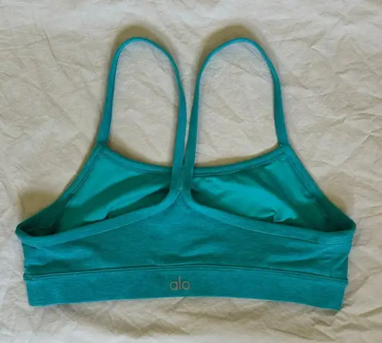 Alo Yoga Alosoft Gratitude Bra in Bright Aqua Heather Size Small