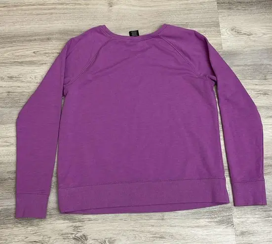 Reebok Purple with White Letters Pullover Women's Graphic Sweatshirt Size Large