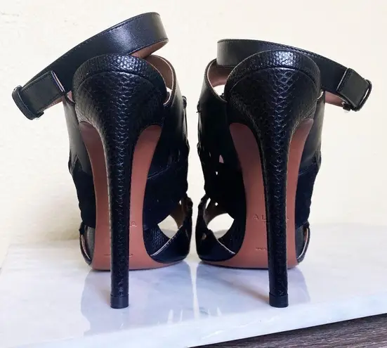 A.L.C. Auth. ALAÏSnakeskin Embossed Strappy Heels