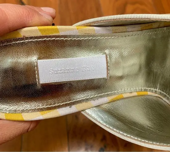 Suzanna Rae Vichy Mule Yellow Gingham Vamp Shoes 42 12