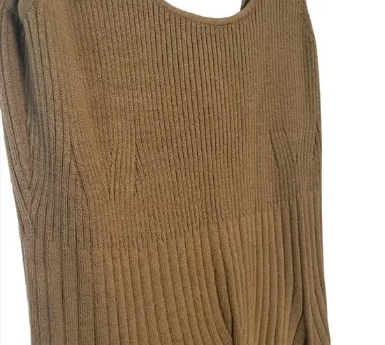 Anthropologie  Maeve Knit Ribbed Sweater Tank Dress with Slits