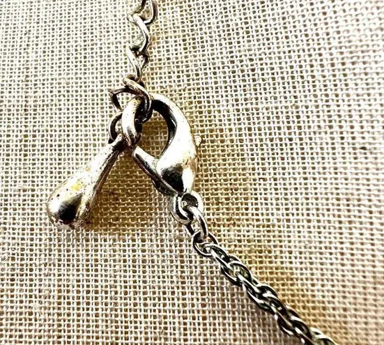 Silver tone rhinestone dainty choker necklace