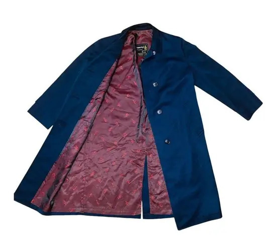 London Fog Blue Trench Coat Elegant Tailored Style