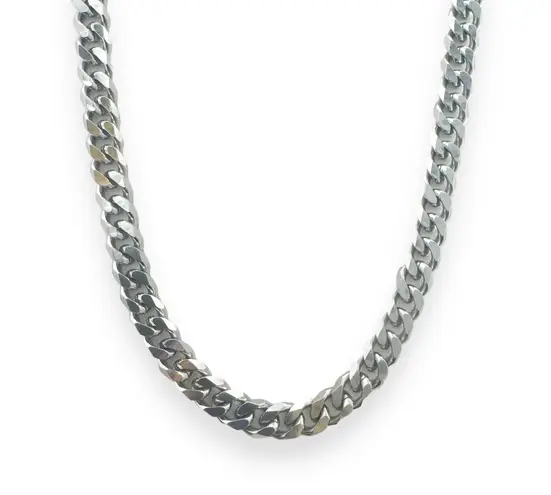 Link Chain Necklace for Men Women Streetwear Punk Hip Hop Unisex Style Silver