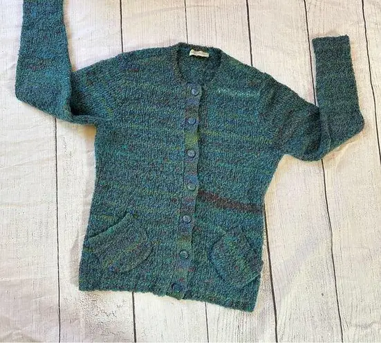 appleseed's Appleseed’s Blue Green Long sleeve pockets Knit Cardigan Sweater no size tag