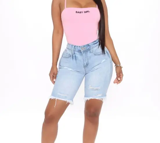 Ymi Light Wash Bermuda Shorts