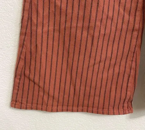 NYDJ Womens Pants Rust Orange Pinstripe Cropped Flare Size 6