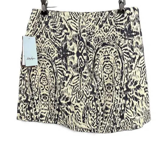 Lady Hagen Golf Skort Cream Purple Print Patterned Mini Skirt Luxe Size 4 New
