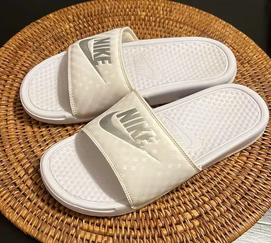 Nike White  slides