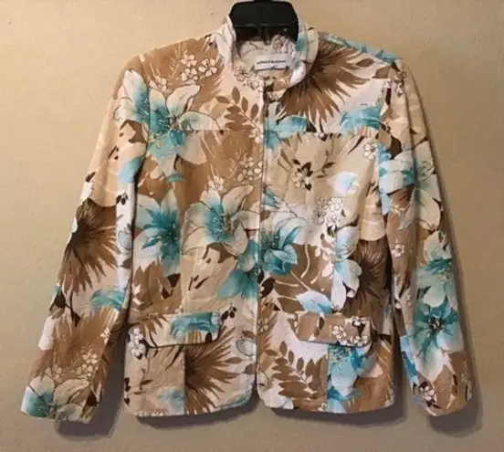 Casual floral long sleeve blazer top size 10