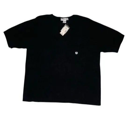 New Dressbarn Sweater Womens 18/20 Black Pullover Basic Staple Wardrobe Academia