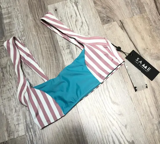 Same Los Angeles Divine Stripe Bikini Top