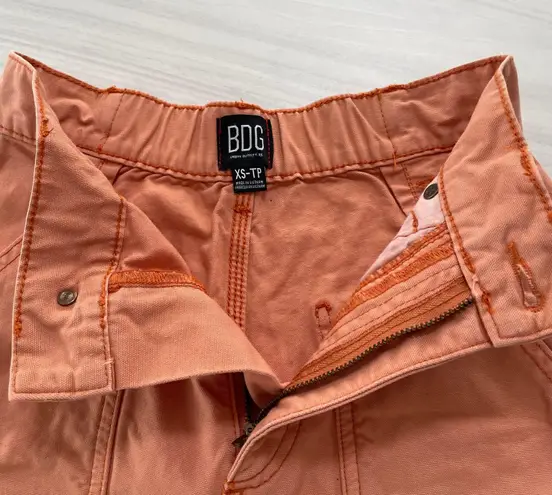 BDG Urban Outfitters High Rise Cargo Shorts Ombre Orange