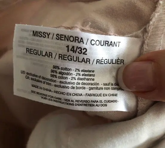 Vintage America Blush Pink Weekend Crop Jeans Size 32