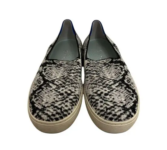 Rothy’s Sneaker Womens 7.5 The Original Slip On Phyton Black White Knit Comfort