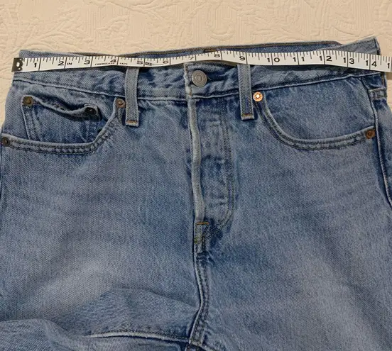 Levi Strauss & CO. Levi's Strauss Premium Mid Rise Button Fly Wedge Raw Hem Ankle Denim Jeans