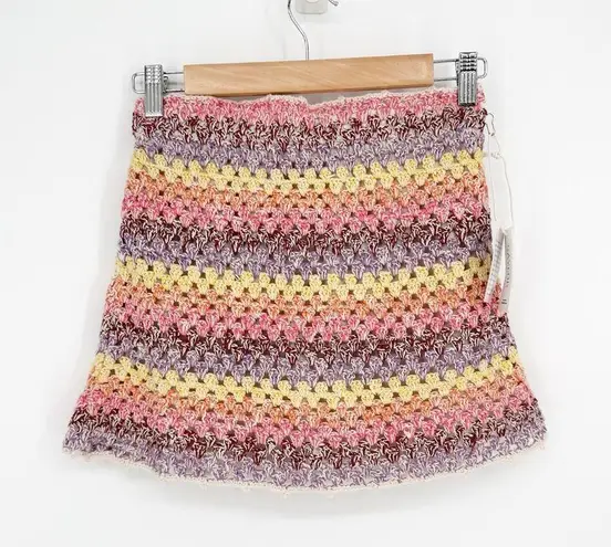 Saylor NEW Matching Set Ronnie Crochet Top and Mini Skirt Two Piece Women's XS