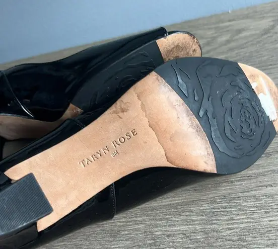 Taryn Rose Black Patent Leather Peep Toe Heels - Pumps GUC - Size 9 - Fierce