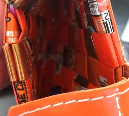 Orange Candy Wrapper Mini Wallet