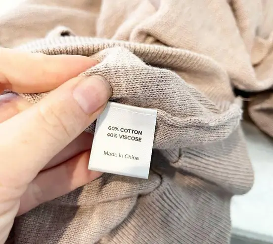 Roan + Ryan Corinne Shoulder Cut Out Hoodie Sweater Sweatshirt Tan Beige XS