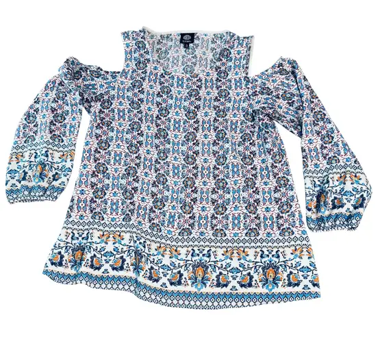 Bobeau NWOT Size XL Floral Patterned Women's Cold Shoulder Top Lightweight