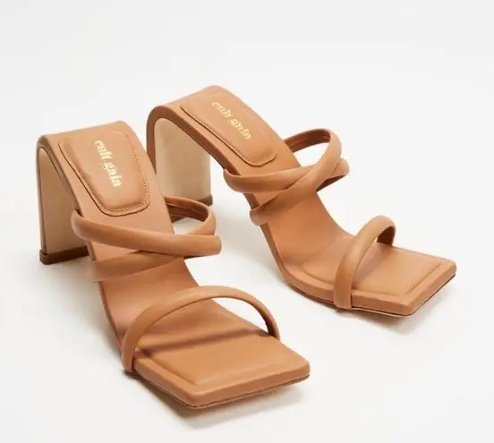 Cult Gaia ππ Letta Heel Sandals ~ Camel Brown 39 New Without Box