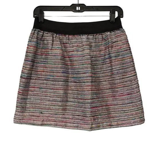 Eight Sixty Metallic Holiday Party Silk Blend Mini Skirt