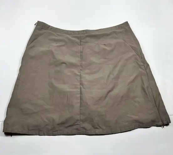 Patagonia Women’s Lined Zip Side Brown Skort Skirt Size 12 Outdoor Hiking