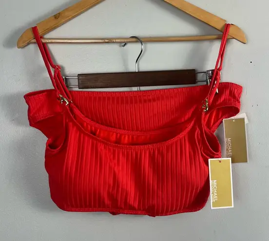 New Michael Michael kors Two Piece Sea Coral bikini size XL Red