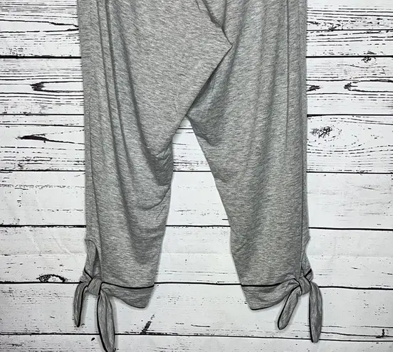 Cacique Sleep by Size 14/16 Gray Side Tie Leg Crop Lounge Sweatpants