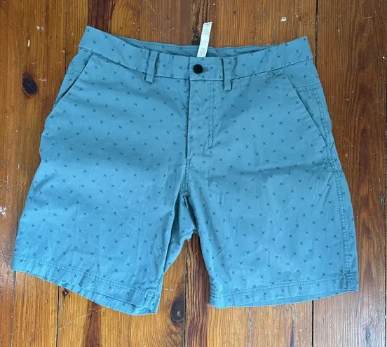 Lululemon Mens 34 Teal Golf Shorts Chino Casual Bermuda Flat Zipper Pocket Green Size 2