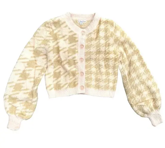 For Love & Lemons Cher Fuzzy Cardigan in Pink, Size XS Pink