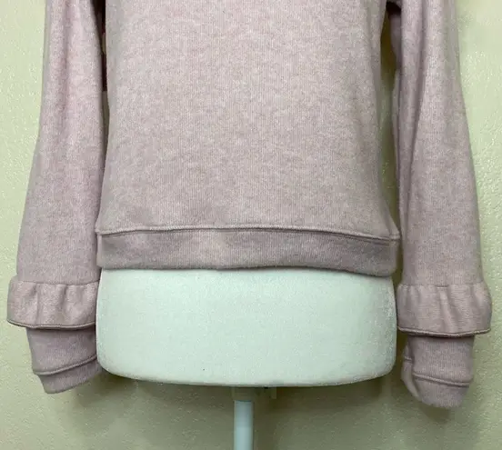 Leyden Ruffle Sleeve Sweater in Pink Size XL NWT