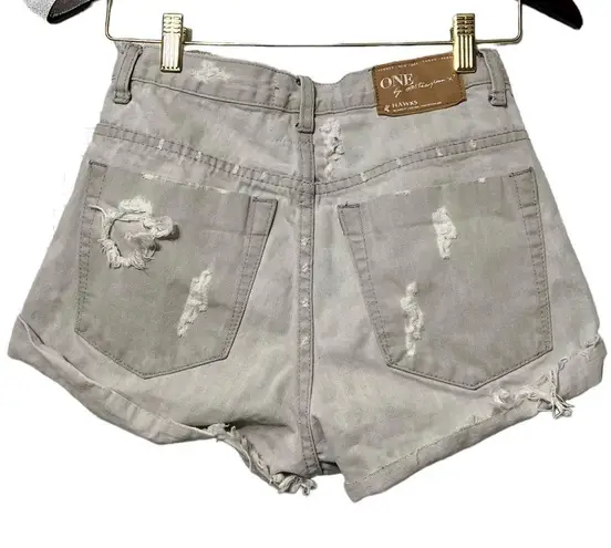 One Teaspoon  Hawks High Waisted Denim Jean Shorts