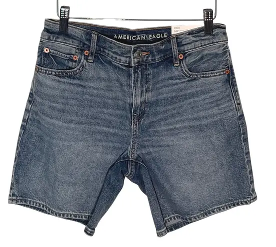 American Eagle Strigid 8" Perfect Bermuda Denim Shorts Womens Size 00 Blue
