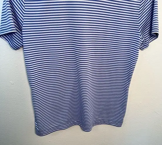 ep pro Golf Polo Shirt Blue White Stripes