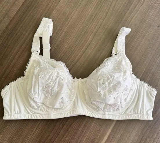 NWT Cake Lingerie Maternity Unlined Nursing Bra Underwire White Lace Bra 38D Size undefined