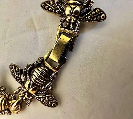 Bergdorf Goodman vintage gold tone bee bracelet